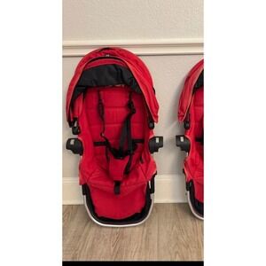 Baby Jogger City Select Stroller Second Seat RED + Silver Frame GUC!
*READ